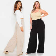 Charger l&#39;image dans la galerie, Pantalon Large en Soie Glacée pour Femme