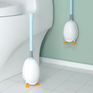 Brosse de Toilette Forme Canard à poils Doux à Long Manche