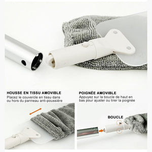 Écart de poussière brosse à long manche