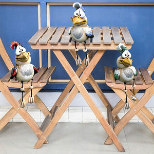 Ornement de jardin de poulet en résine