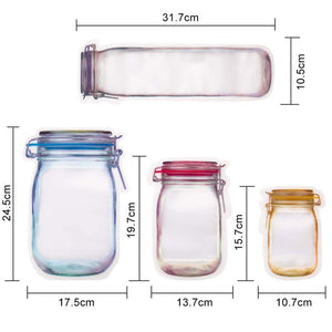 Sacs à fermeture à glissière Jar, un ensemble de 5 pièces - ciaovie