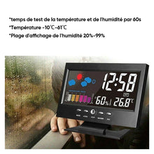 Charger l&#39;image dans la galerie, LED Contrôleur de température et d&#39;humidité Horloge d&#39;alarme