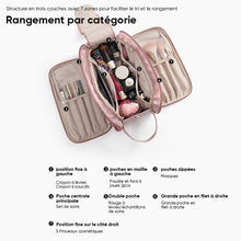 Charger l&#39;image dans la galerie, Sac à cosmétiques de grande capacité à trois couches