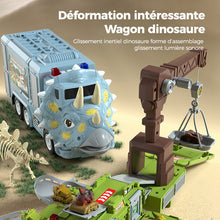 Charger l&#39;image dans la galerie, Nouvel Ensemble de Jouets de Piste de Camion d’Ingénierie Transformant les Dinosaures