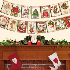 Bannière de Noël de style vintage