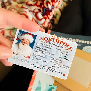 🎅Permis de conduire perdu du Père Noël|Cadeaux amusants pour les enfants