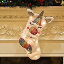 Charger l&#39;image dans la galerie, Ciaovie™Licorne Chaussettes de Noël Décoration (Avec Lumière LED) - ciaovie