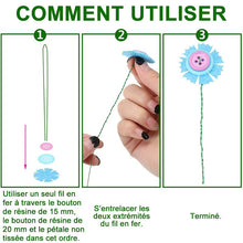 Charger l&#39;image dans la galerie, Bricolage Kit de Bouquets de Feutre de Bouton de Fil en Fer