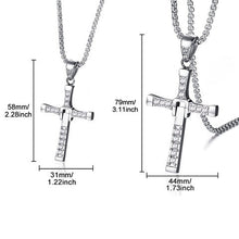 Charger l&#39;image dans la galerie, Collier Acier Titane Croix