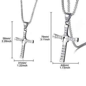 Collier Acier Titane Croix