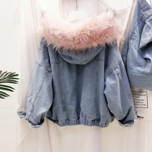 Charger l&#39;image dans la galerie, Veste en jean d&#39;hiver pour femmes - ciaovie