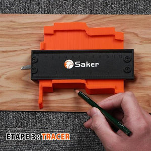 Saker®Jauge de duplication de contour de forme avec serrure