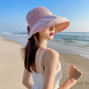 Chapeau de soleil mode d'été à large bord
