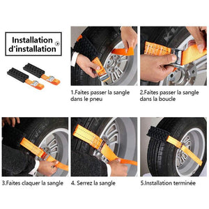 Sangles d'urgence pour pneus (2 pcs) - ciaovie