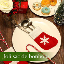 Charger l&#39;image dans la galerie, Ciaovie™ Sac de Couverts de Noël Chaussette Flocon de Neige - ciaovie