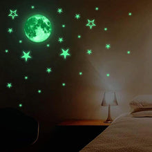 Charger l&#39;image dans la galerie, Autocollant Mural Fluorescent Créatif - Lune / étoiles / points ronds