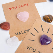 Charger l&#39;image dans la galerie, Paquet de 24 cartes de Saint-Valentin avec cristaux en forme de cœur