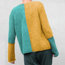 Charger l&#39;image dans la galerie, Pull en Tricot de Couleur Contrastée