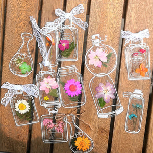 🌸Signets de fleurs séchées transparentes
