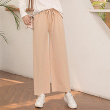 Charger l&#39;image dans la galerie, Pantalon Large en Soie de Glace Femme Taille Haute