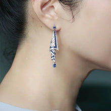Charger l&#39;image dans la galerie, Boucles d&#39;oreilles vintage en satin