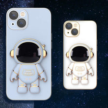 Charger l&#39;image dans la galerie, Couverture de cas d&#39;iphone de support caché d&#39;astronaute de placage 6D