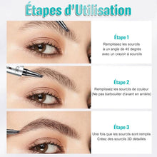 Charger l&#39;image dans la galerie, Stylo à sourcils Microblading étanche 3D 4 crayon de tatouage à pointe de fourche