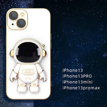 Charger l&#39;image dans la galerie, Couverture de cas d&#39;iphone de support caché d&#39;astronaute de placage 6D