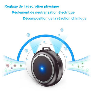Mini-Collier Purificateur d'air Portable USB