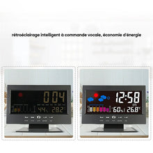 Charger l&#39;image dans la galerie, LED Contrôleur de température et d&#39;humidité Horloge d&#39;alarme