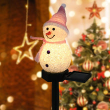 Charger l&#39;image dans la galerie, Lampe solaire bonhomme de neige super mignonne