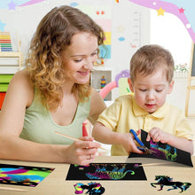 Charger l&#39;image dans la galerie, Ensemble d&#39;Art de Papier à Gratter Coloré pour Enfants