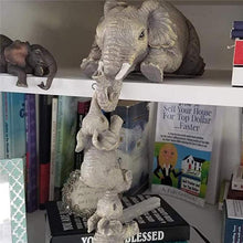 Charger l&#39;image dans la galerie, Figurine Mère Éléphant et Bébé Éléphant Décoration d&#39;Étagère