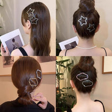 Charger l&#39;image dans la galerie, Barrettes de pinces à cheveux en strass (4 pièces)
