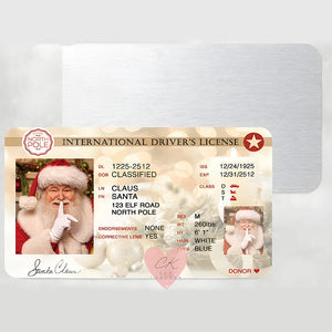🎅Permis de conduire perdu du Père Noël|Cadeaux amusants pour les enfants