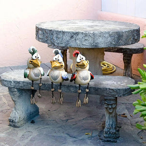Ornement de jardin de poulet en résine