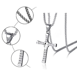 Collier Acier Titane Croix