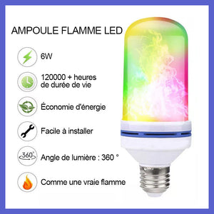 Ampoule à Flamme LED avec Effet de Détection de Gravité