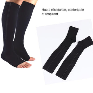 Chaussettes de compression avec fermeture à glissière - ciaovie
