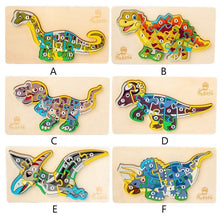 Charger l&#39;image dans la galerie, Puzzle en Bois Dinosaure 3D