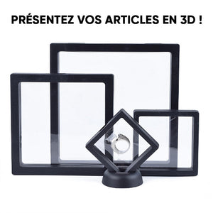 Cadre flottant 3D noir (10 PCS)