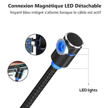 Charger l&#39;image dans la galerie, 3 en 1 Magnétique Câble USB Chargeur avec LED Light
