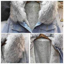 Charger l&#39;image dans la galerie, Veste en jean d&#39;hiver pour femmes - ciaovie