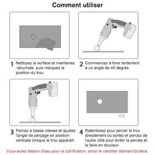Charger l&#39;image dans la galerie, Foret Diamenté Ouvre-trou pour Verres et Carreaux (Kit de 15 PCs)