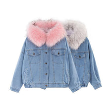 Charger l&#39;image dans la galerie, Veste en jean d&#39;hiver pour femmes - ciaovie