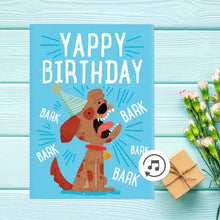 Charger l&#39;image dans la galerie, 🐶🔊CARTE DE VŒUX - ABOIEMENT ANNIVERSAIRE