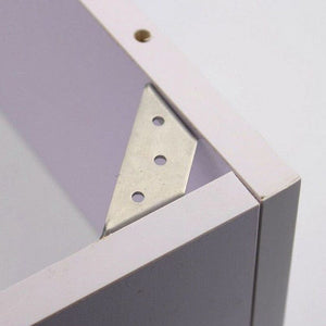 Connecteur d'angle de meuble universel en acier inoxydable (10 pièces)
