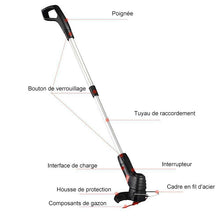 Charger l&#39;image dans la galerie, Tondeuse à Gazon Électrique sans Fil Portative Coupe-bordures