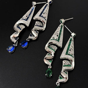 Boucles d'oreilles vintage en satin