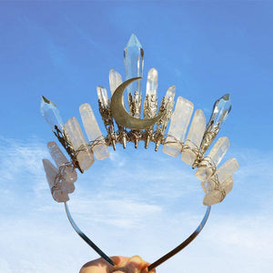 Couronne en cristal naturel faite à la main